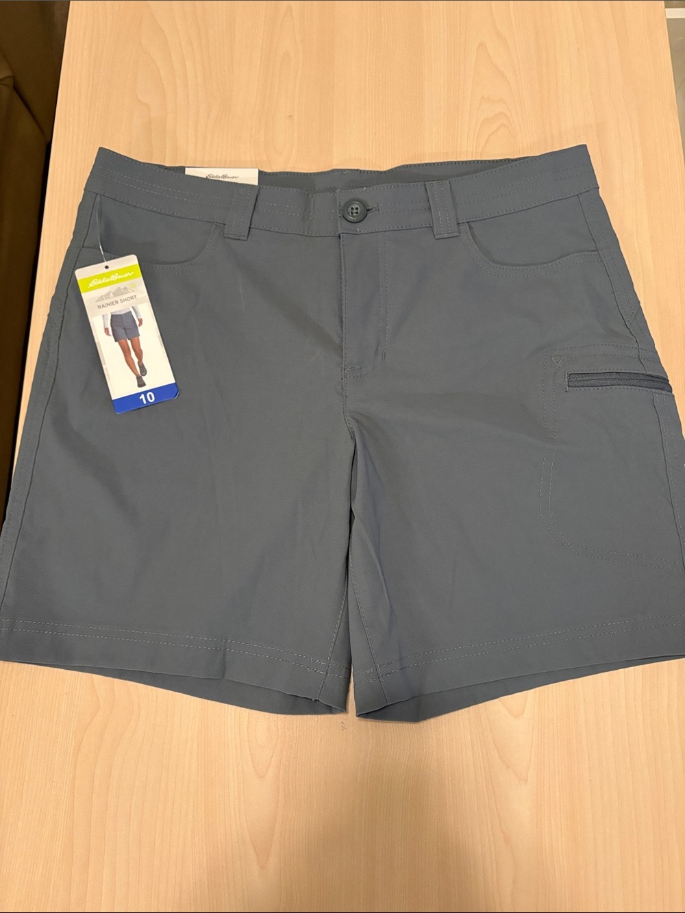 Eddie Bauer Rainer Women’s Outdoor Hiking Shorts Grey  Size 10 UPF 50 NWT - Picture 3 of 8